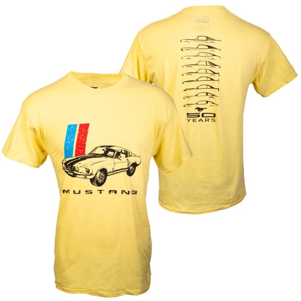 Mustang 50yrs Yellow Cotton Crew